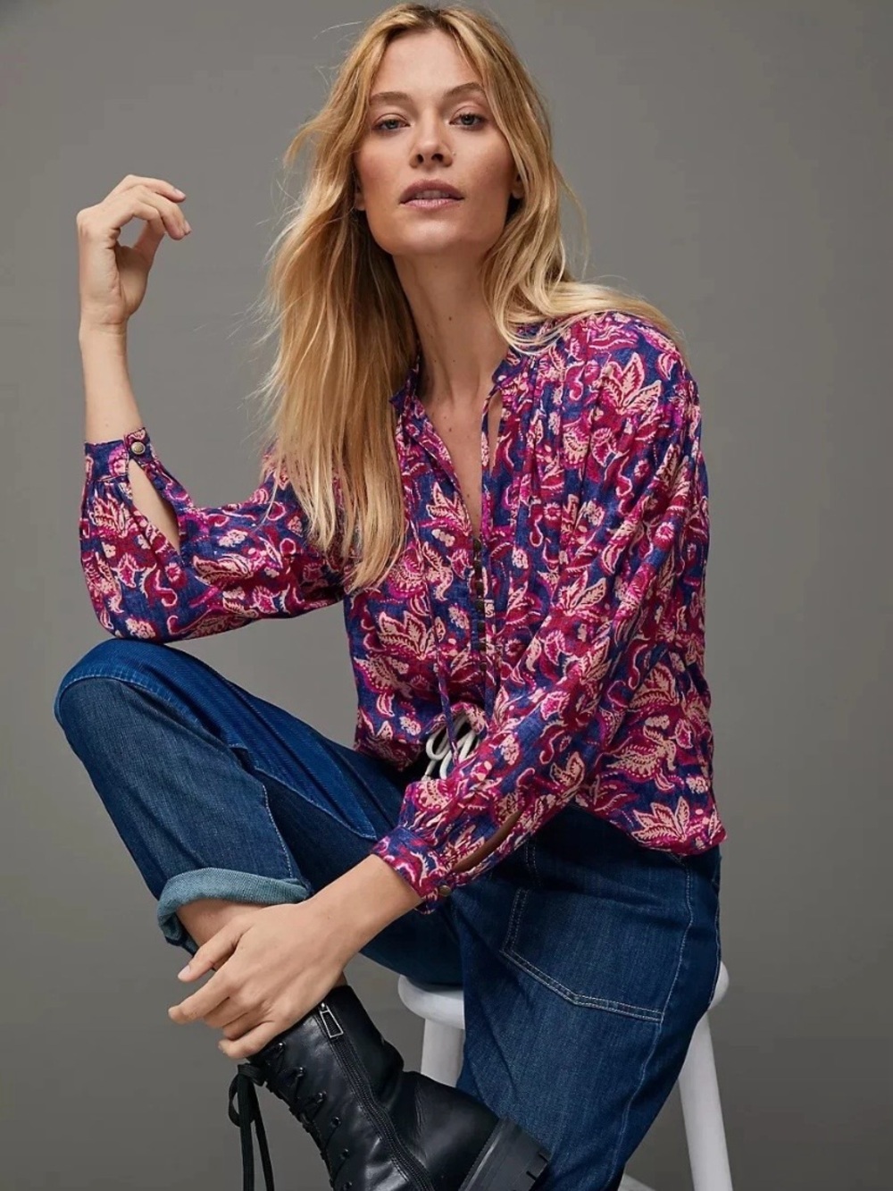 Anthropologie Pilcro Lucille Pheasant Blouse